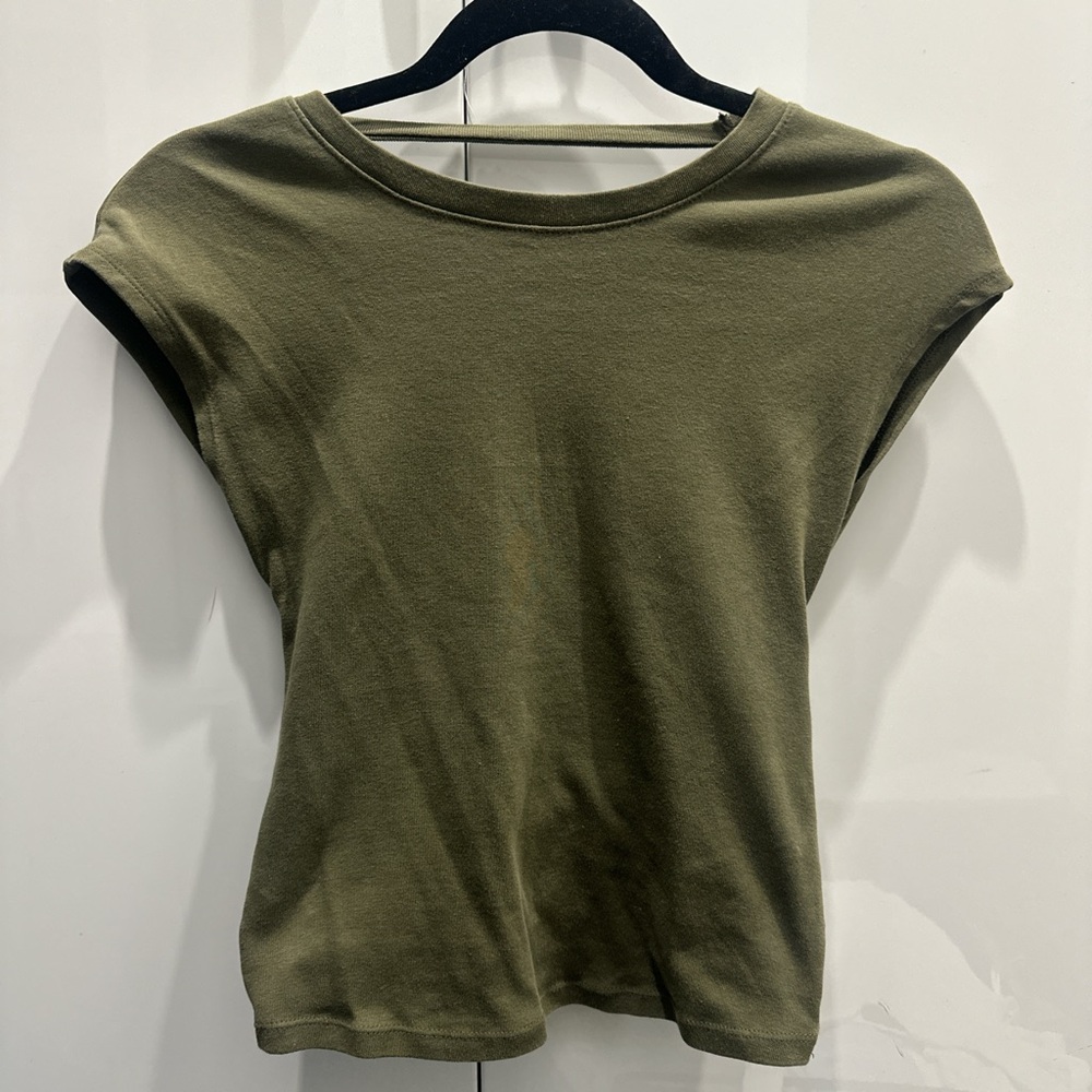 Zara Khaki Short Sleeve Women's Tee